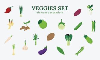 illustration de légumes frais vecteur