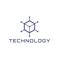 création de logo de technologie blockchain moderne vecteur