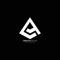 lettre moderne un logo créatif en forme de pyramide vecteur
