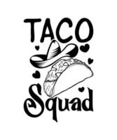 taco life tacos logo illustration tshirt design tacos concept design vecteur