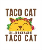 illustration de chat taco vecteur