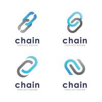 concept de logo vectoriel chaîne et technologie