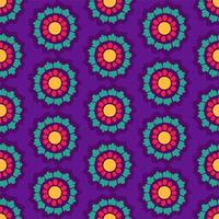 un motif de fleurs dans le style rétro des années 70. bonnes vibrations image multicolore. illustration vectorielle vecteur