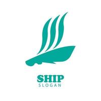logo d'icône de transport touristique grand navire vecteur