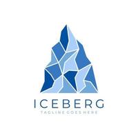 illustration vectorielle de conception de logo iceberg vecteur