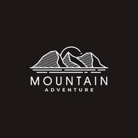 modèle de conception de logo de montagne vecteur