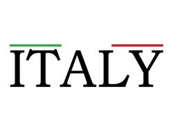 logo italie avec vecteur drapeau