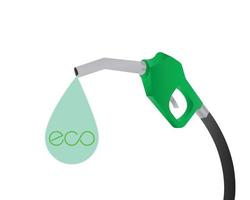 illustration vectorielle de pompe à carburant eco vecteur