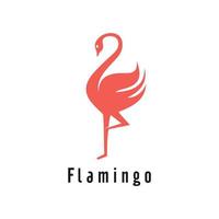 modèle de vecteur de conception de logo flamingo