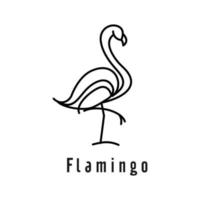 modèle de vecteur de conception de logo flamingo