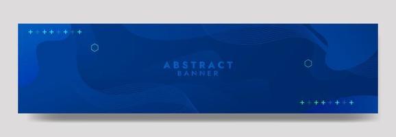 modèle de bannière abstraite vague fluide bleu vecteur