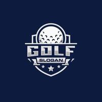 logo emblème de golf scénographie illustration vectorielle vecteur