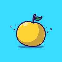 icône de dessin animé de fruits orange illustration.eps vecteur