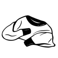 doodle noir d'un pull. illustration de pull dessiné à la main. vecteur
