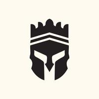création d'illustration logo roi spartiate vecteur