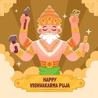 concept de vishwakarma puja vecteur