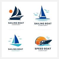 logo de bateau inspiration élément de marque graphique pour les entreprises et autres entreprises vecteur