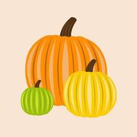 illustration vectorielle de citrouille d'automne colorée pour la conception graphique et l'élément décoratif vecteur
