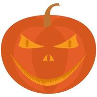 citrouille maléfique pour halloween. illustration vectorielle. vecteur