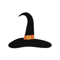 illustration vectorielle de chapeau de sorcière halloween. chapeau effrayant vecteur