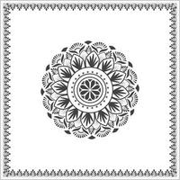 motif de mandala.motif circulaire sous forme de mandala pour le henné, taie d'oreiller, carreaux, islam, arabe, indien, décoration. ornement décoratif de style oriental ethnique. page de livre de coloriage. ornemental vecteur