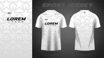 conception de maillot de sport chemise blanche et grise vecteur
