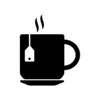 vecteur d'icône de tasse de thé. forme plate simple