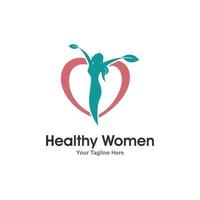 modèle de vecteur de conception de logo de santé des femmes