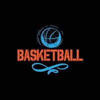 conception de typographie de basket-ball vecteur