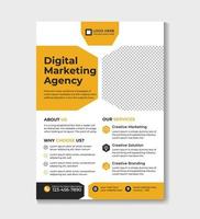 modèle de conception de flyer d'agence de marketing numérique d'entreprise vecteur gratuit