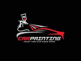 voiture peinture logo design illustration vectorielle vecteur