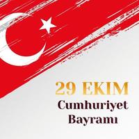 29 ekim cumhuriyet bayrami, illustration du jour de la république turque vecteur