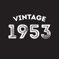 1953 vintage retro t shirt design vecteur fond noir