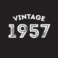 1957 vintage retro t shirt design vecteur fond noir