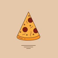 une partie de la conception de pizza en tranches pour la conception de modèles de publicité alimentaire vecteur