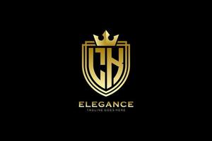 logo monogramme de luxe élégant initial lk ou modèle de badge avec volutes et couronne royale - parfait pour les projets de marque de luxe vecteur