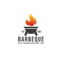 vecteur de conception de logo barbecue