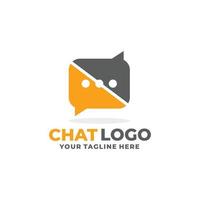 vecteur de conception de logo de chat. parler logo