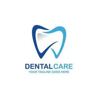 illustration vectorielle de conception de logo de soins dentaires. logo dentaire. logo orthodontique vecteur