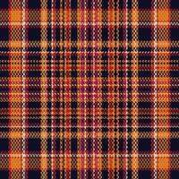 motif de couleur halloween tartan ou plaid. vecteur