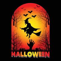 vecteur de conception de t-shirt halloween