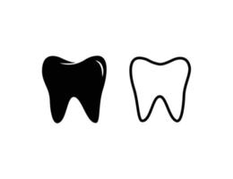 logo dentaire ou conception vectorielle d'icône de symbole de dent vecteur