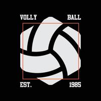 typographie d'illustration de volley-ball. parfait pour la conception de t-shirt vecteur