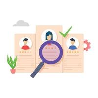 gestion des ressources humaines et entretien d'embauche, illustration du concept d'agence de recrutement. vecteur