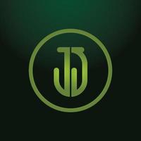 logo monogramme jj j simple et moderne vecteur