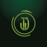 logo monogramme jj j simple et moderne vecteur