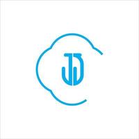 logo monogramme jj j simple et moderne vecteur