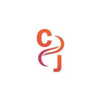 création de logo couleur orange cj pour votre entreprise vecteur