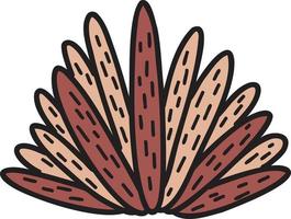 illustration de cactus mignon dessiné à la main vecteur