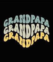 grand-père papa grand-père word warp typographie vecteur